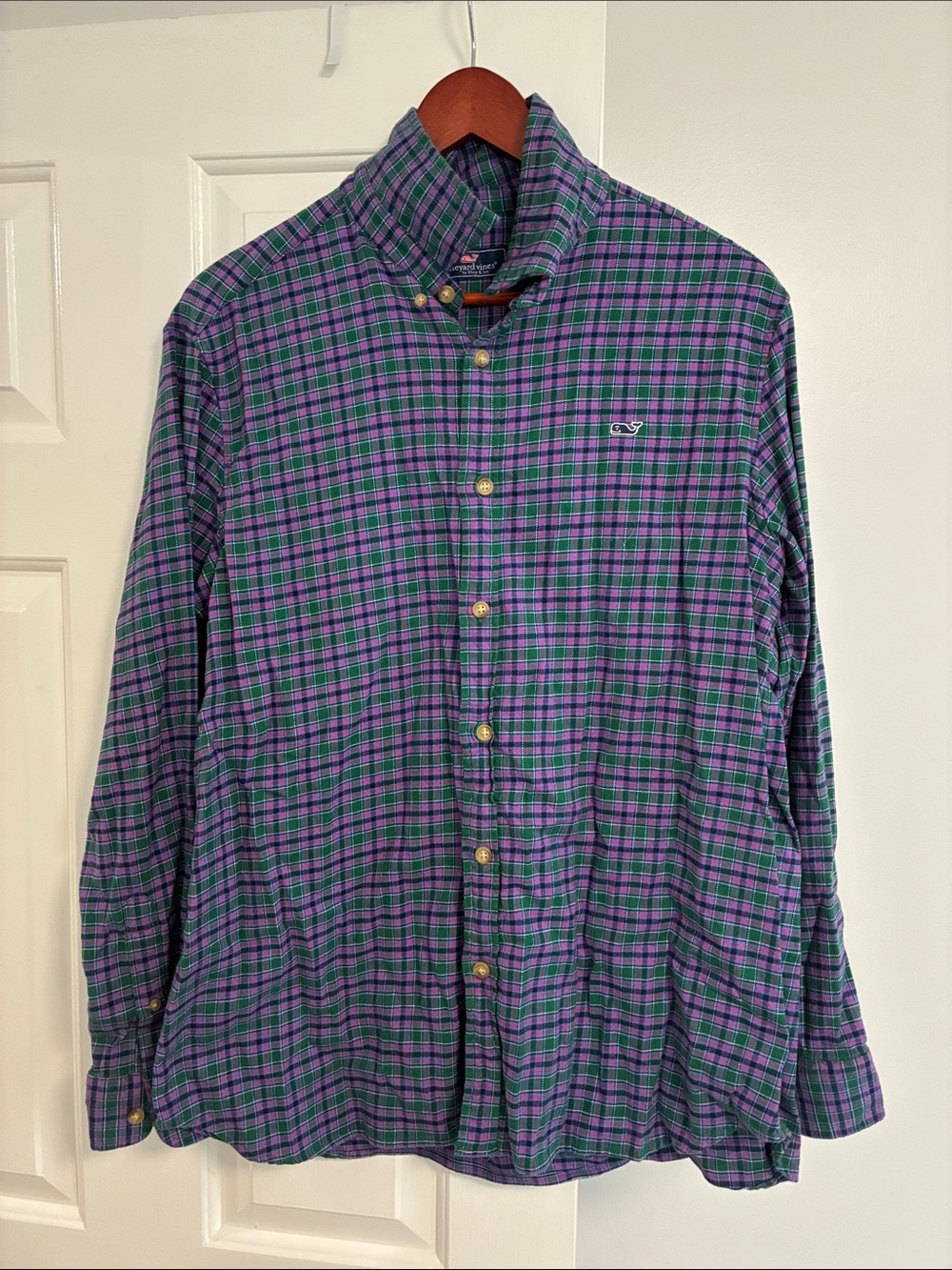 Vineyard Vines Green & Purple Plaid Button-Down Shirt - Men